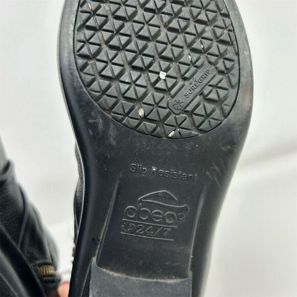 Abeo Women's Calla Black Ruched Leather Ankle Booties Size 7 Outside Zipper - Picture 11 of 15